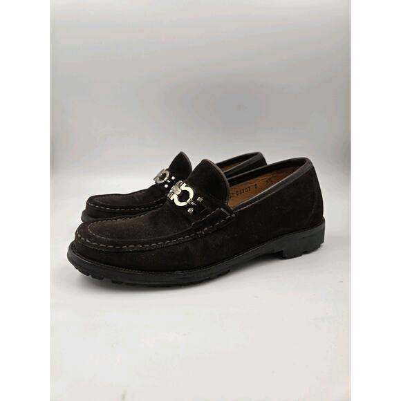 Vintage Men 5.5 Ferragamo Gancini Loafers Limited Edition Rare - Picture 2 of 14